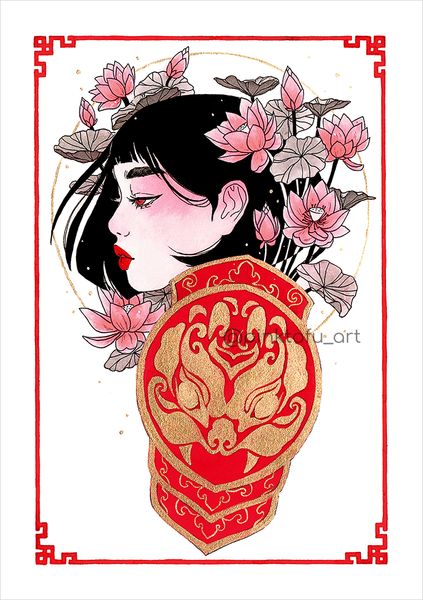 "Lotus knight"- Art print