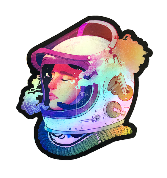 "Cosmonaut"- holographic sticker